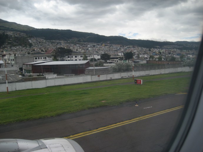 Showing just how close the buildings are to the runway.