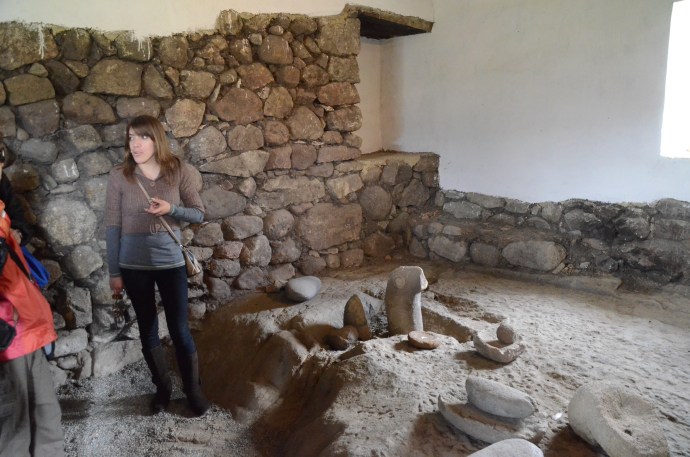 One of the two houses had been used for cooking and had a display of meal preparation artifacts.