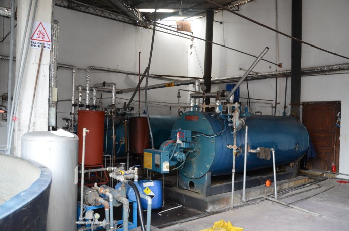 Machinery used to recycle water and dye