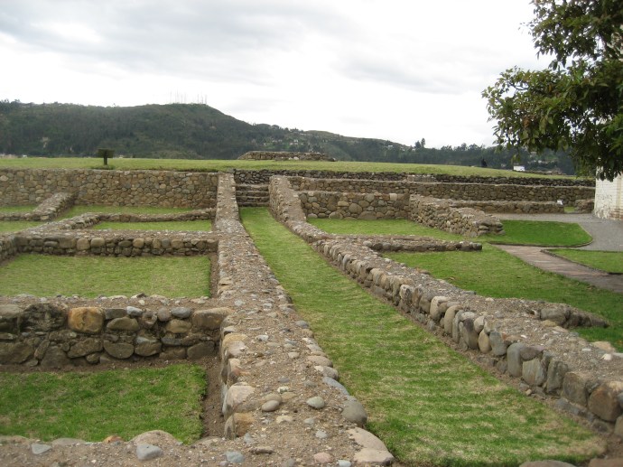 Inca foundations on the upper level of Museo Pumapungo in the heart of Cuenca