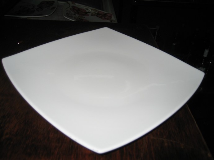 Step 1 -- Start with a blank plate.