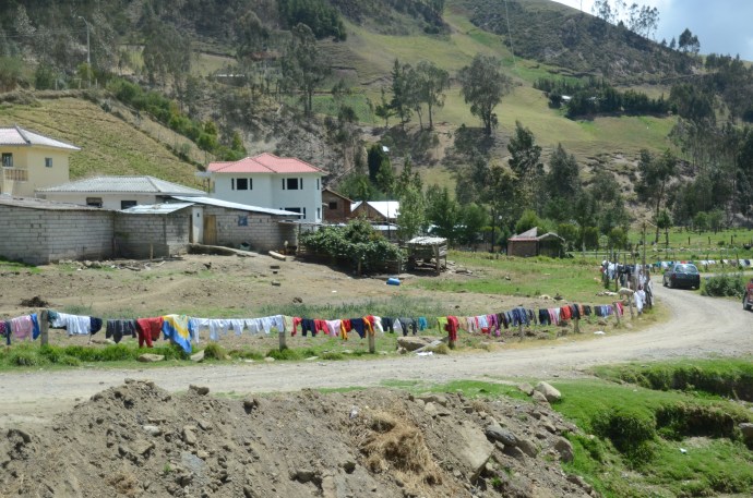 Clothes washed in the river, which we saw as we were driving to Ingapirca