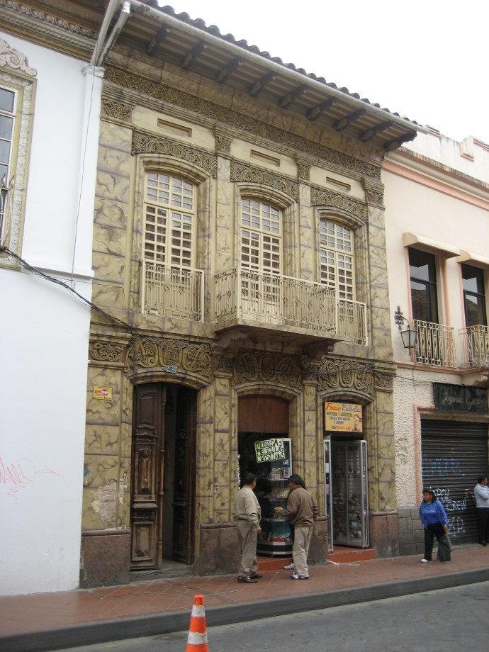 An interesting building we passed on our way to and from school.  The texture is really paint