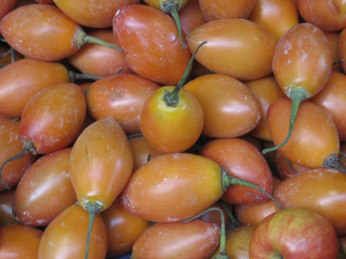 Tomato de arbor or tree tomatoes, in the unwashed state
